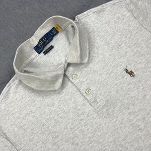 Polo Ralph Lauren Shirt Men's Large Gray Classic Fit Soft Cotton Polo Flesh Pony